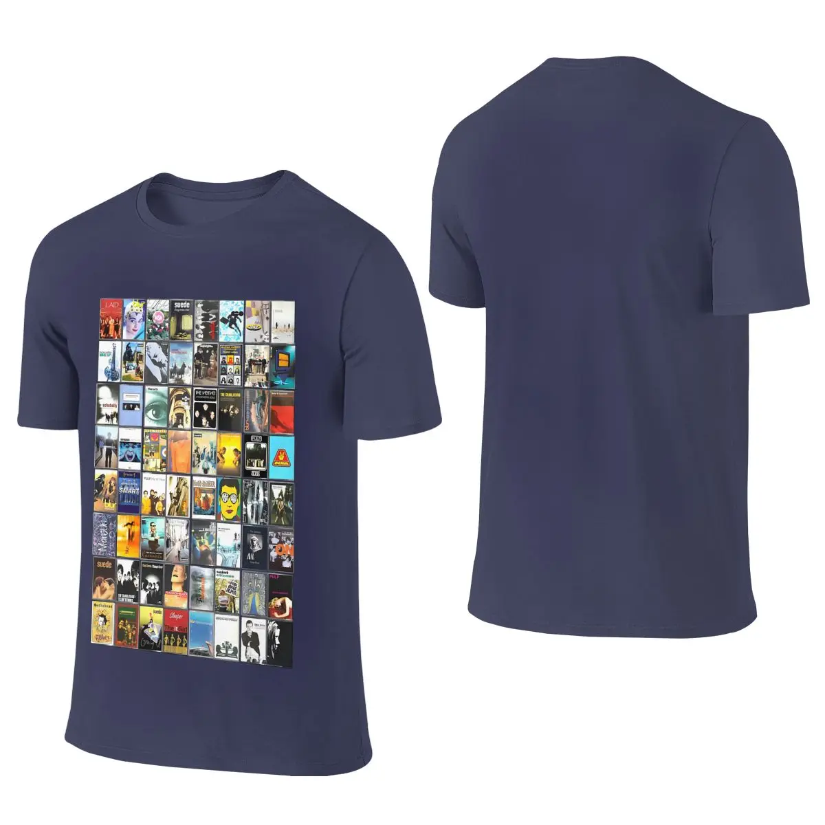 The Best Of Britpop - Vintage Cassette Album Cover Slimming Reversible T-shirt Niche Lazy Style   Basic Tee