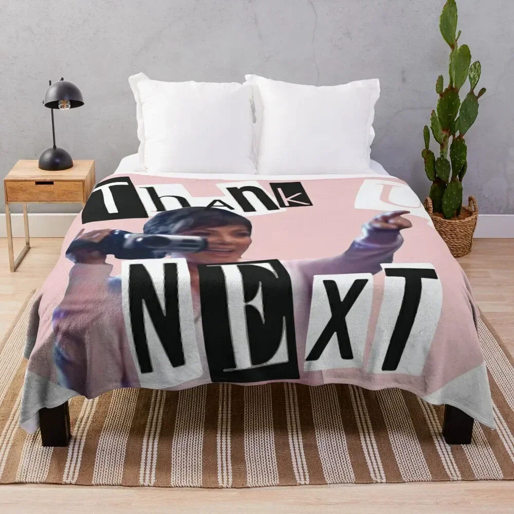 Thank u next kris Throw Blanket Blankets For Bed Soft Plaid Blankets