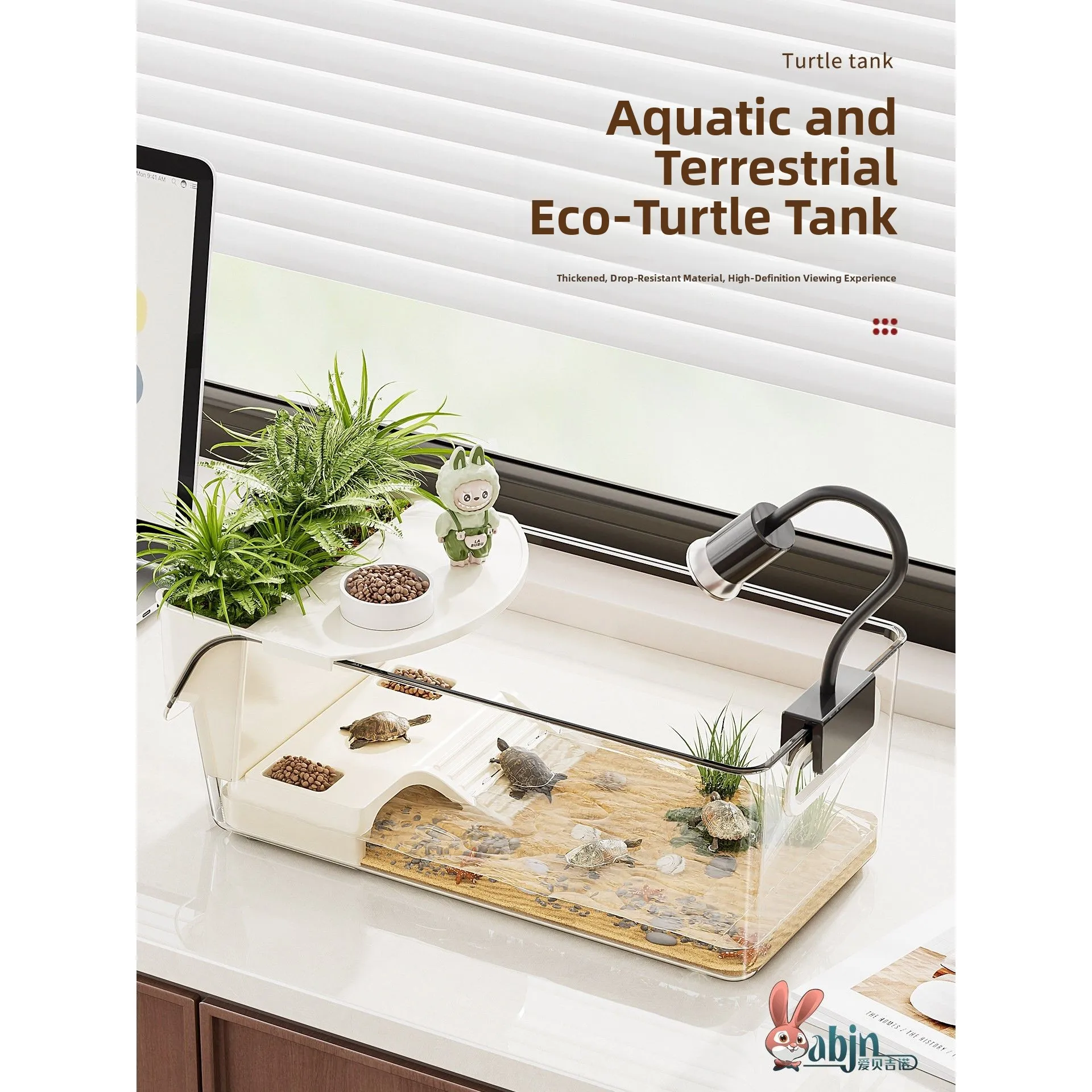 

Роскошный аквариум для черепах с эко-ландшафтом, маленькая вилла, платформа для лазания, бокс для разведения черепах, специализированный контейнер для хранения, аквариум для рыбок