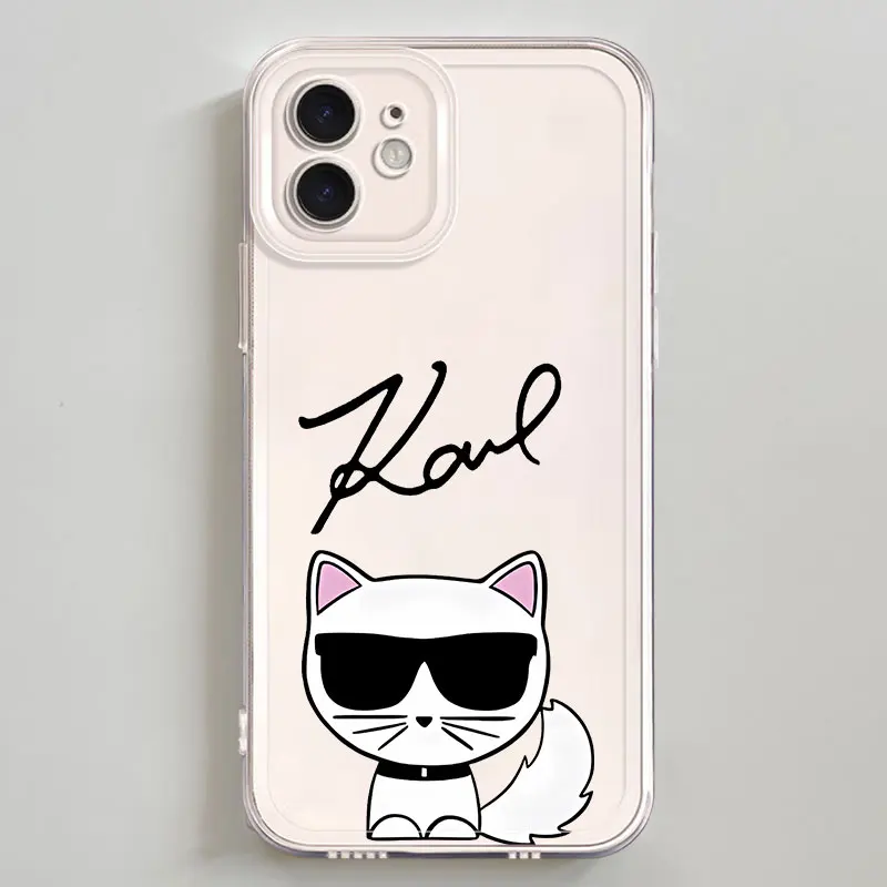 حافظة ناعمة شفافة بتصميم كرتوني لهاتف آيفون XR 13 12 11 Pro Max XS 16e 7 8 SE 15 14 16 Plus 17 Air