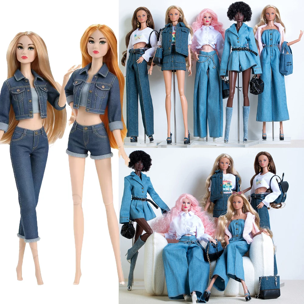 Ropa de la Serie Xianxian Cool COWGIRL para Muñecas Supermodelo 1/6, Ropa Vaquera para Muñecas, Conjunto Único de Chaqueta y Falda Corta para Muñecas FR de 30 cm