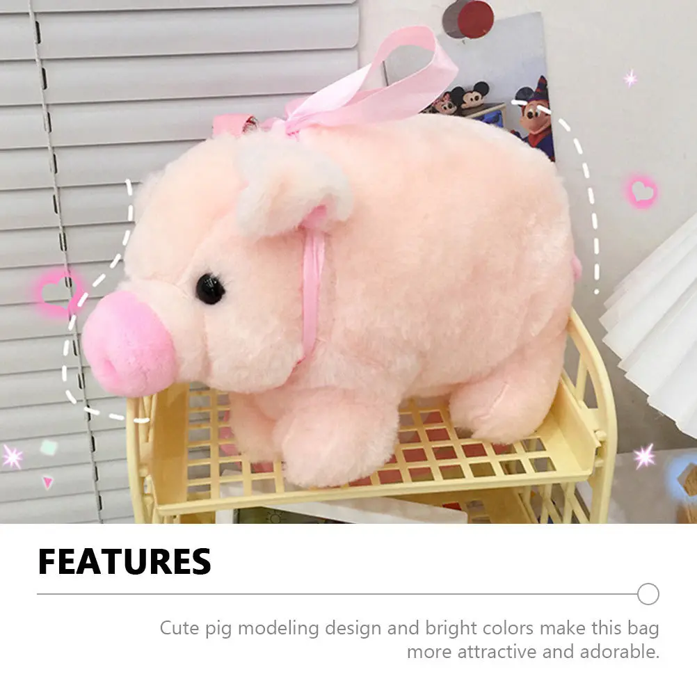 Sac à bandoulière simple pour étudiant, pochette à bandoulière, Design cochon mignon, grande capacité pour clés de téléphone, lunettes de soleil, baume à lèvres, usage quotidien en extérieur