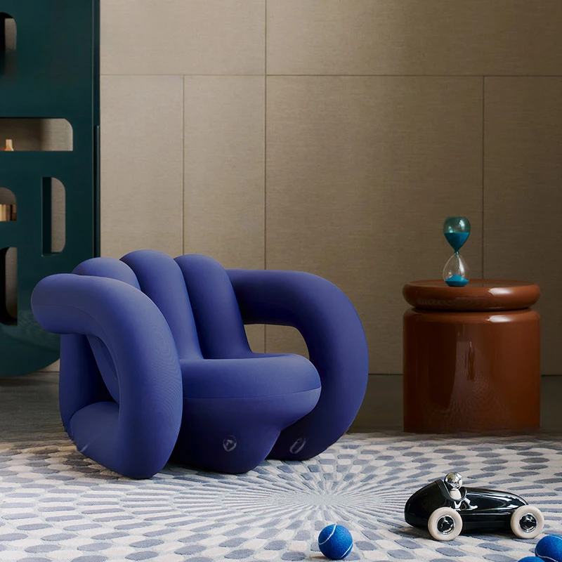 

Modern special-shaped leisure chair size apartment solid wood designer sofa