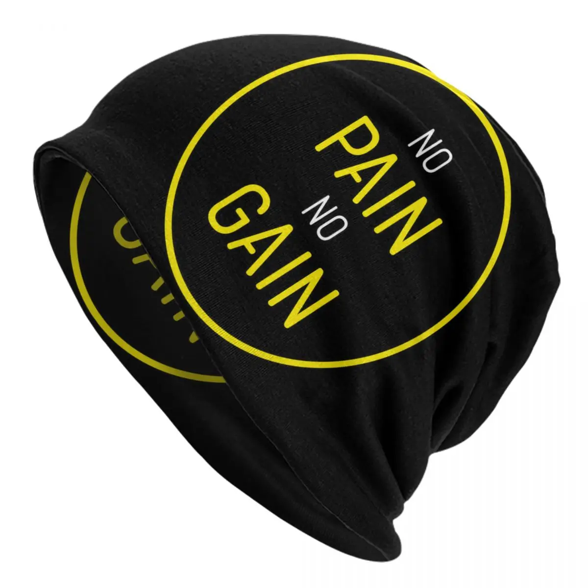 No Pain No Gain Logo Bonnet Hat Knitting Hat Men Women Hip Hop Unisex Bodybuilding Gym Winter Warm Beanies Cap