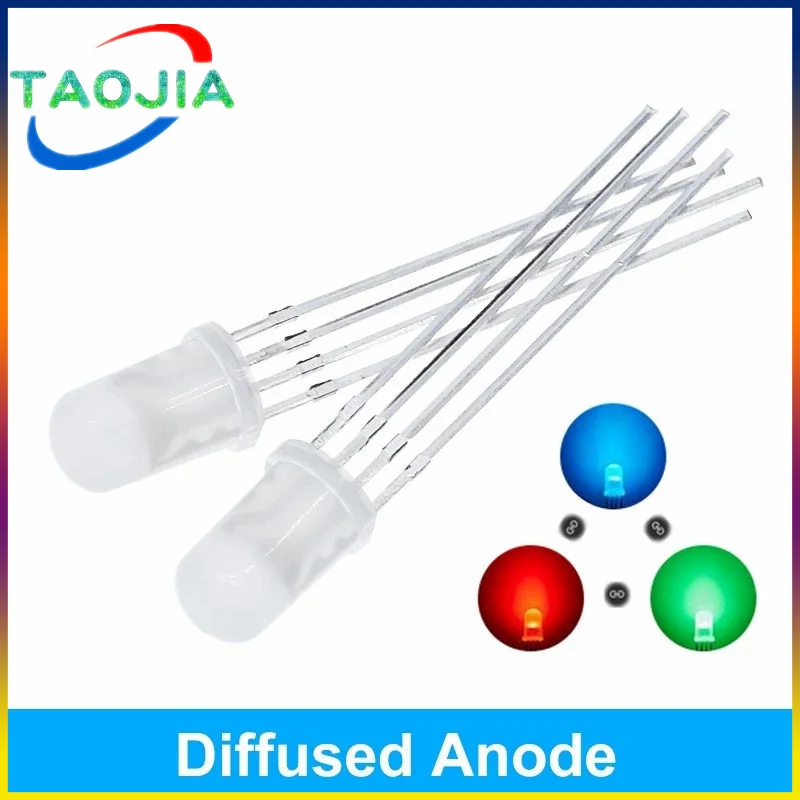 Diodes électroluminescentes LED RVB, cathode commune, anode commune, Leic-document, f5, surbrillance diffuse et transparente pour Ardu37, 5mm, 100 pièces