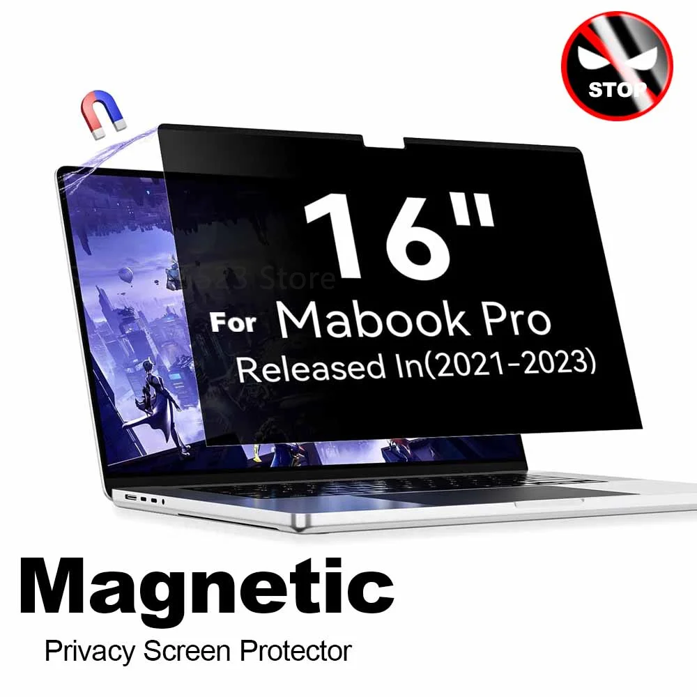 

Магнитный экран конфиденциальности для Macbook Pro 16,2 дюйма 2023 M2 Pro M2 Pro M1 Max, антибликовый Фильтр конфиденциальности для Mac Pro 16 дюймов