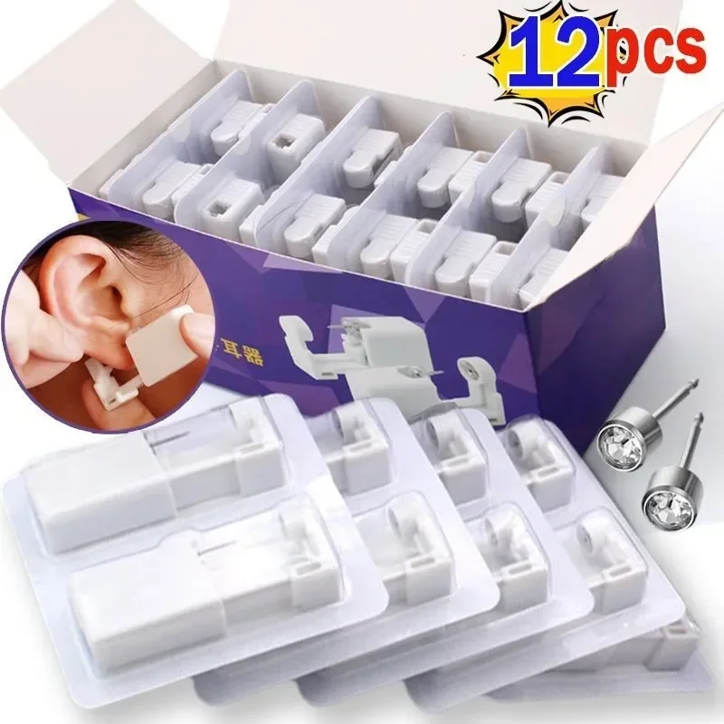 Disposable Safety Ear Piercing Gun Kit No Inflammation Disinfect Earring Piercer Machine Studs Nose Body Jewelry Piercing Tool