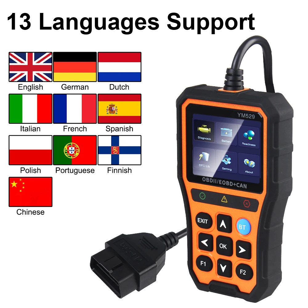 Professional Battery Life Check and Evaluation OBD2 Engine Code Reader OBD2 Scanner Automotive Diagnostic Scanner