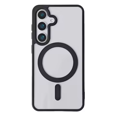 Luxury Magnetic for Magsafe Wireless Charge Case for Samsung S25 S24 S23 S22 Plus FE Ultra A15 A35 A55 A16 A26 A36 Clear Cover