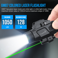 Trustfire GM07 Weapon Pistol Tactical Torch 1050Lumen Colored L-aser Flashlights  Quick Release 2 Modes 16340 IP65 for Common Us