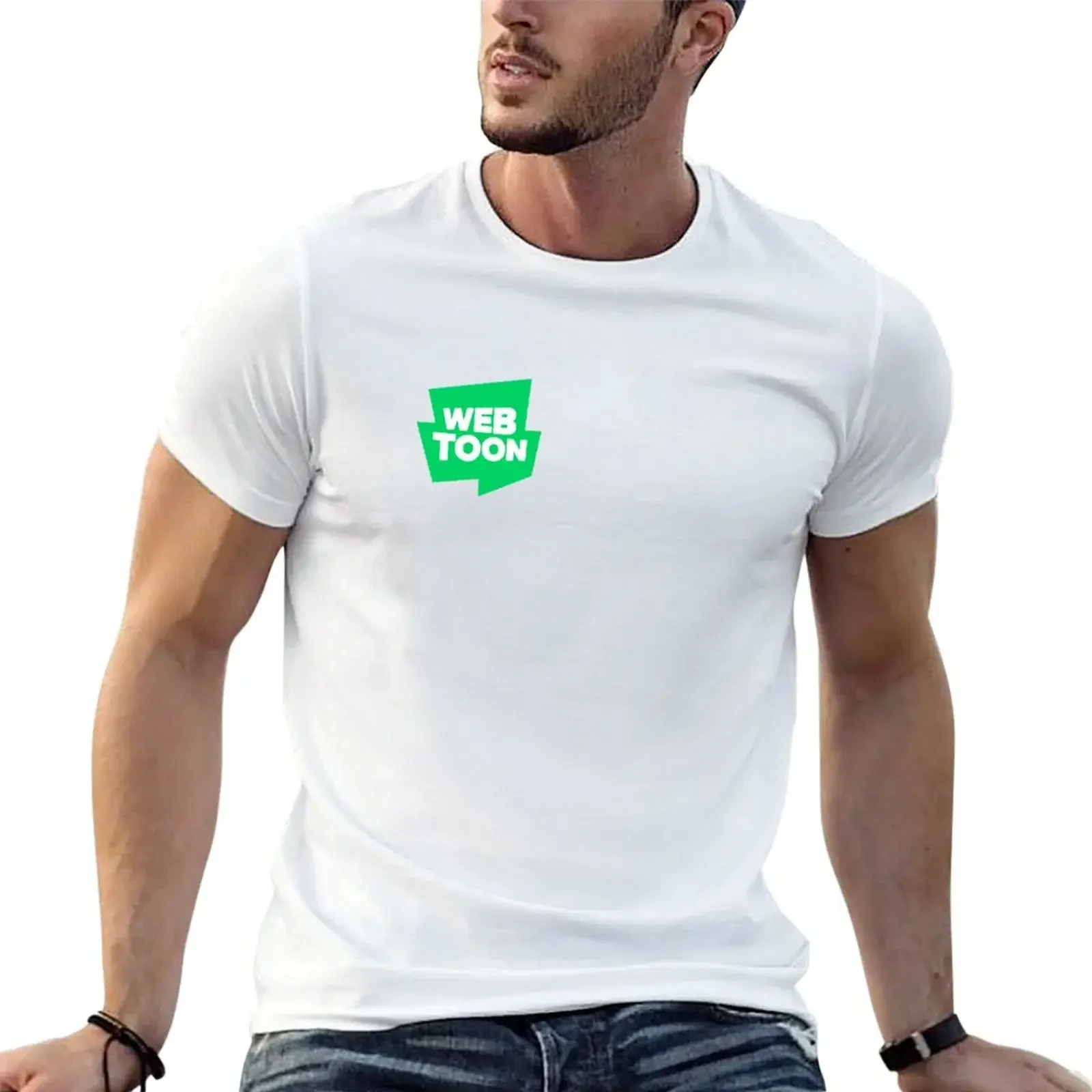 Webtoon logo T-Shirt cute clothes Aesthetic clothing Blouse tee shirts for men