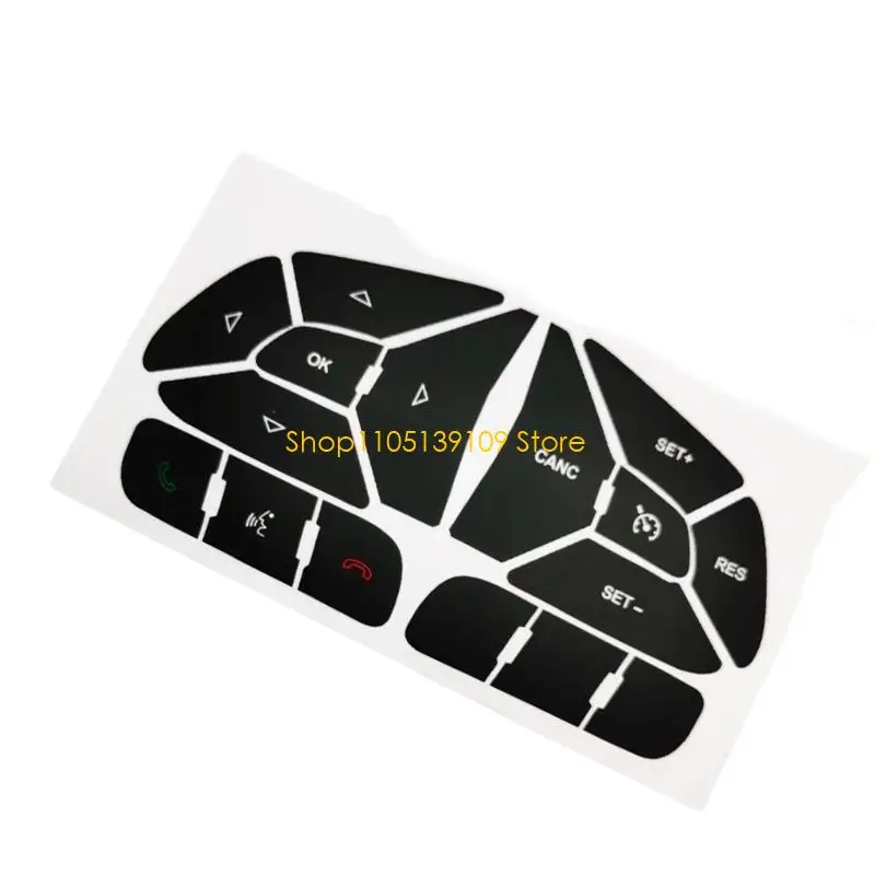 Automotive Dashboard Button Renewal Stickers Oil Resistant Long Lasting Adhesive