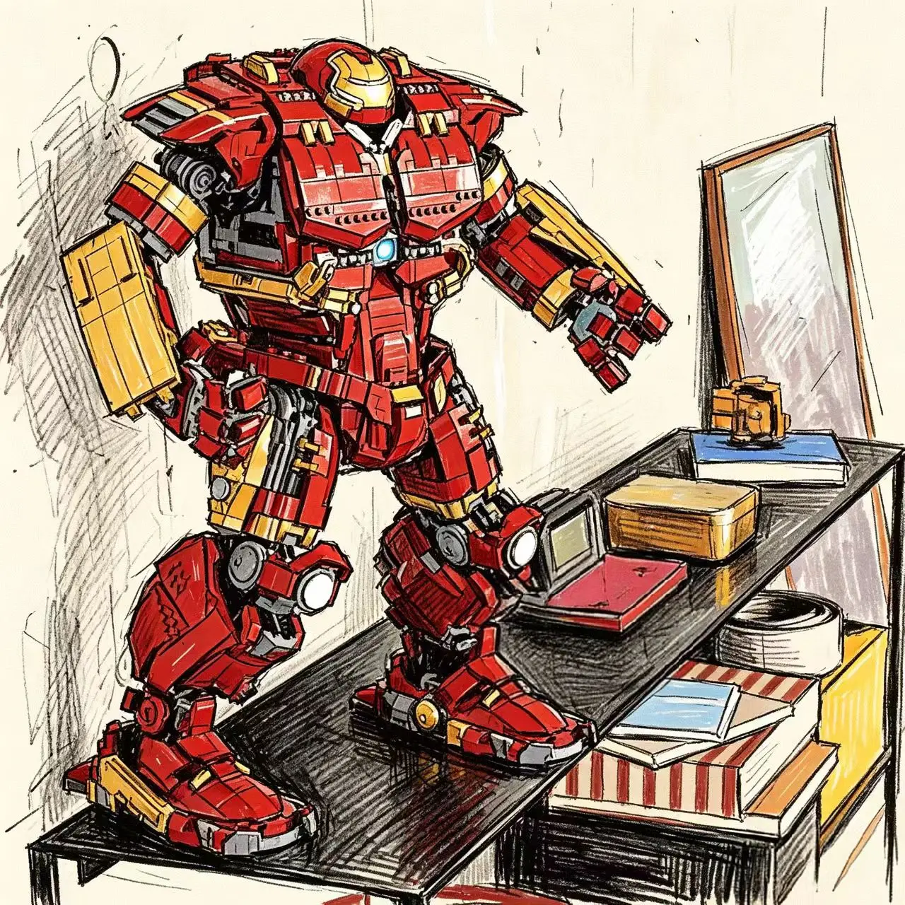 2026 MOC 4049 PCS MK44 Hero Robot Decorative Model Ornaments by  Can Be Used as Adult Gifts