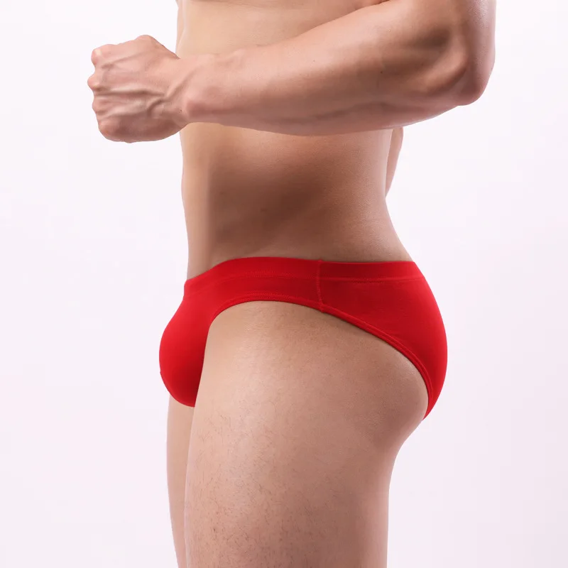 2026 cotton low-waist pocket solid color men's underwear pass the standard foreign trade cross-border one-piece delivery LBL-42