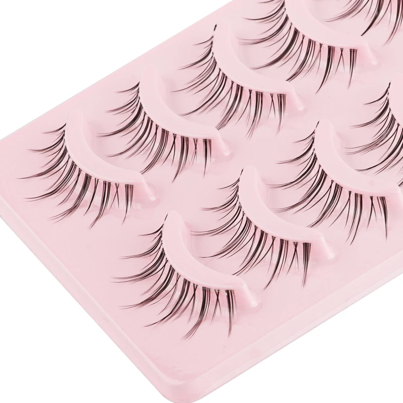 3/5/7pairs Natural Daily Makeup False Eyelashes Little Devil Eyelash Clear Band Faux Cils Anime Mink Lash Extension Manga Lashes