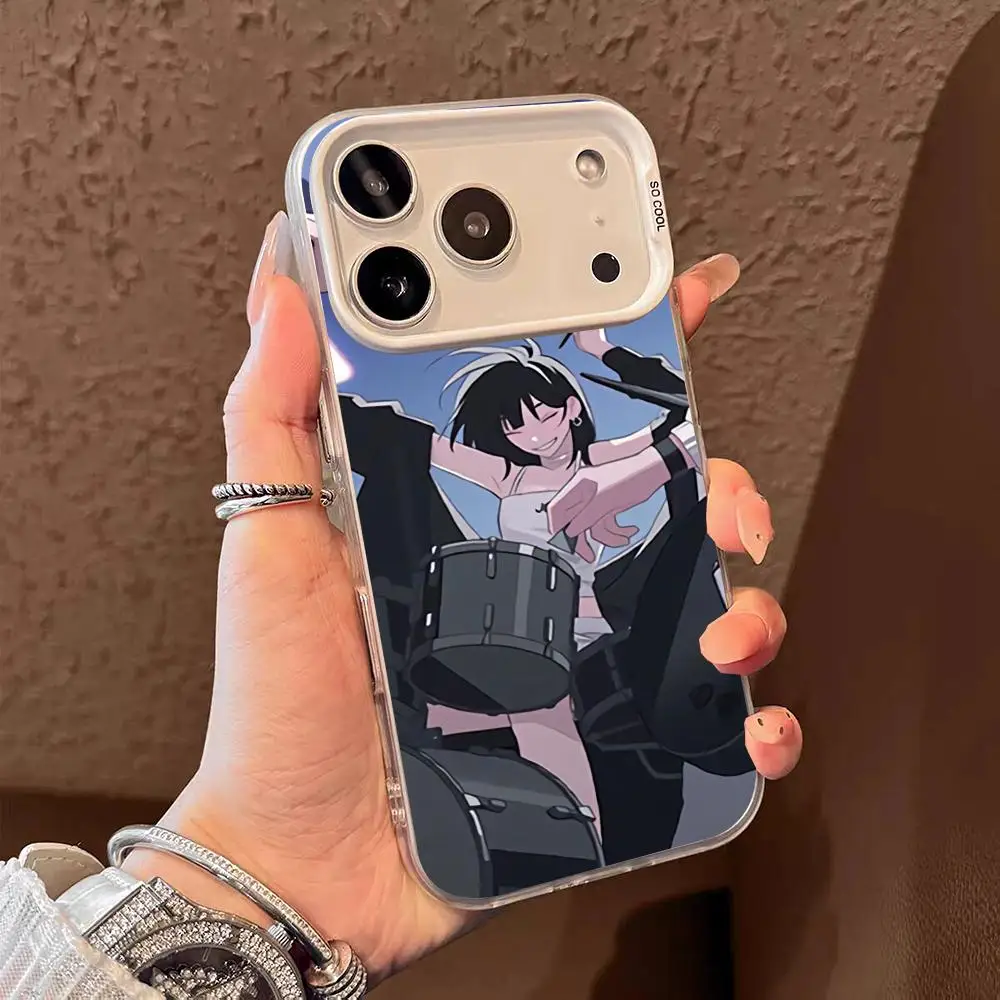 Anime Link Click Phone Case For IPhone 17 Air 16 E 15 14 Plus 13 12 11 Pro Max Colored Silver Cover