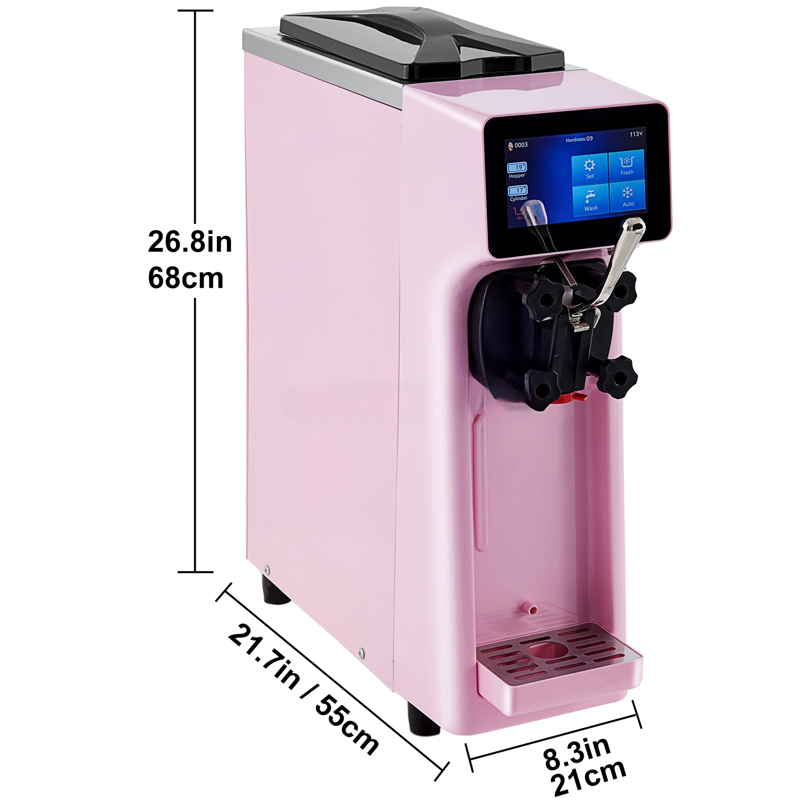 10-20L/H Ice Cream Maker Commercial Single Flavor Countertop Gelato Sorbet Yogurt  Equipment Vending Machine