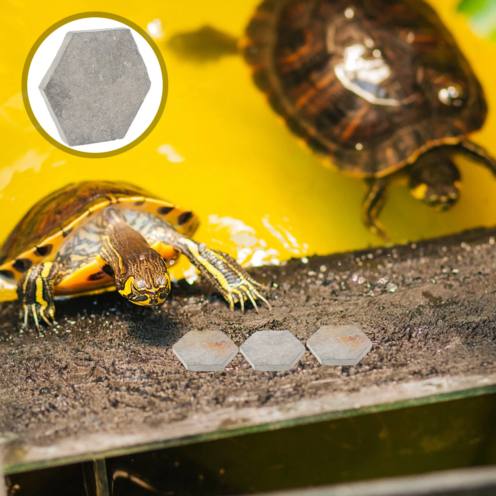 

10pcs Aquarium Rock Decor Bricks Natural Slices For Turtle Basking Platform Reptile Terrarium Fish Tank Ornament Rocks Hideaway