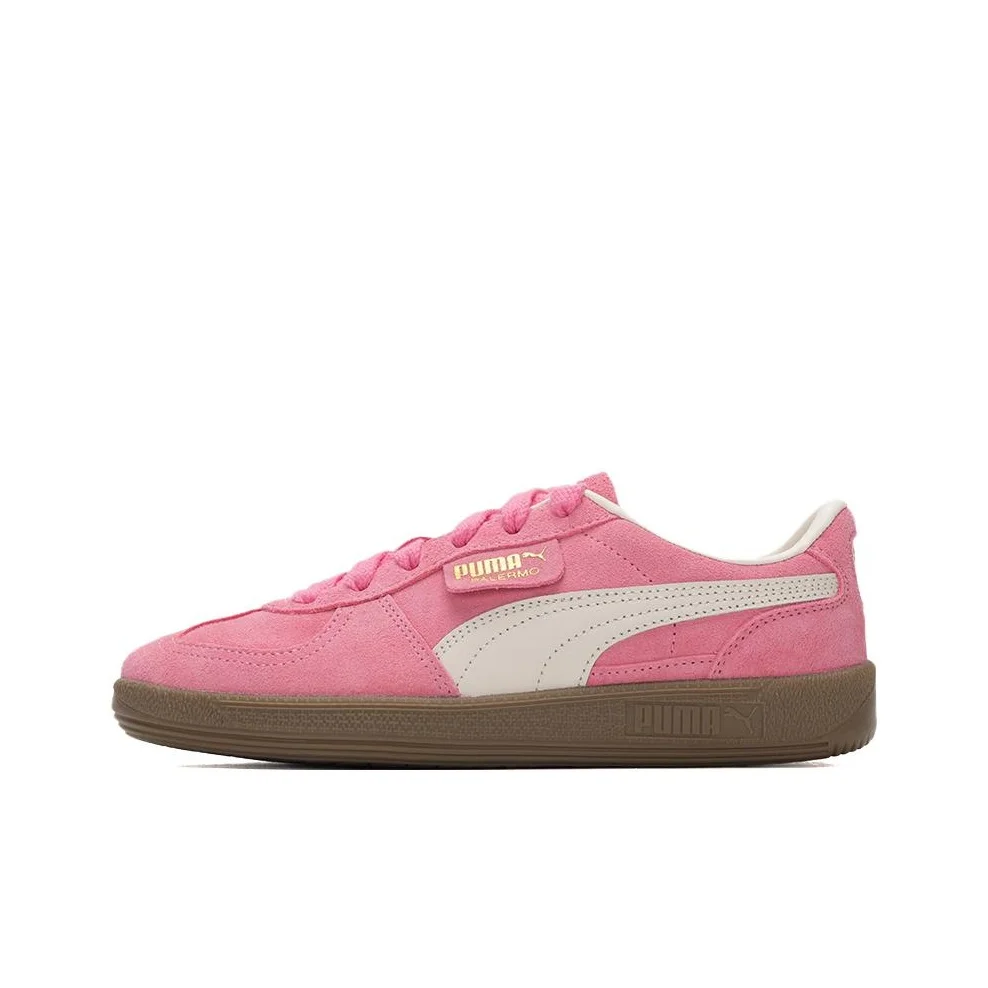 PUMA Palermo Abrasion Resistant Breathable Low top German Army Trainers Unisex Pink 396463-57