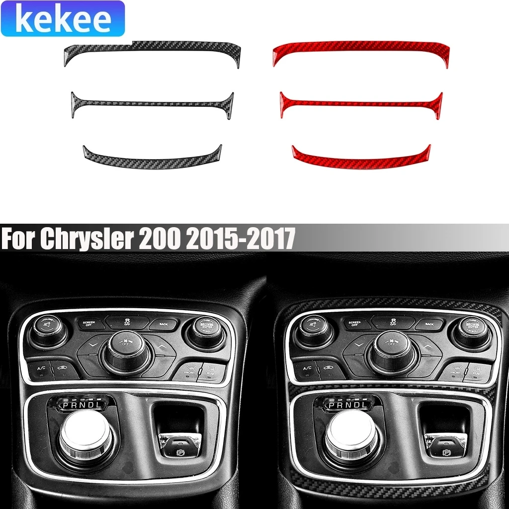 

Carbon Fiber Car Accessories Center Console Decorative Interior Modified Sticker Cover Trim For Chrysler 200 2015 2016 2017