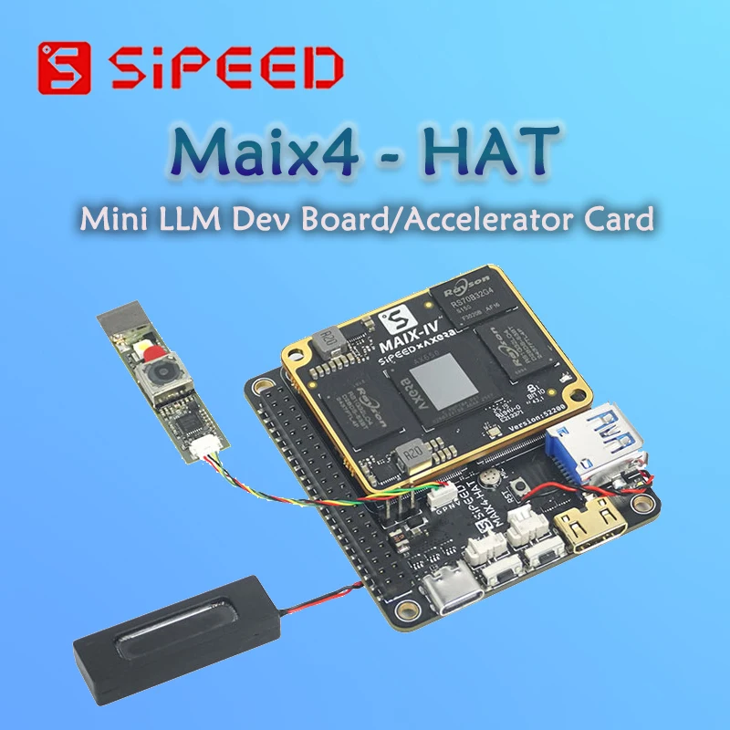 

Sipeed Maix4-HAT Rapberry Pi 5 AI HAT Mini LLM Dev Board/Accelerator Card Beat Hailo8 18T AX650 Multimodal LLM deepseek