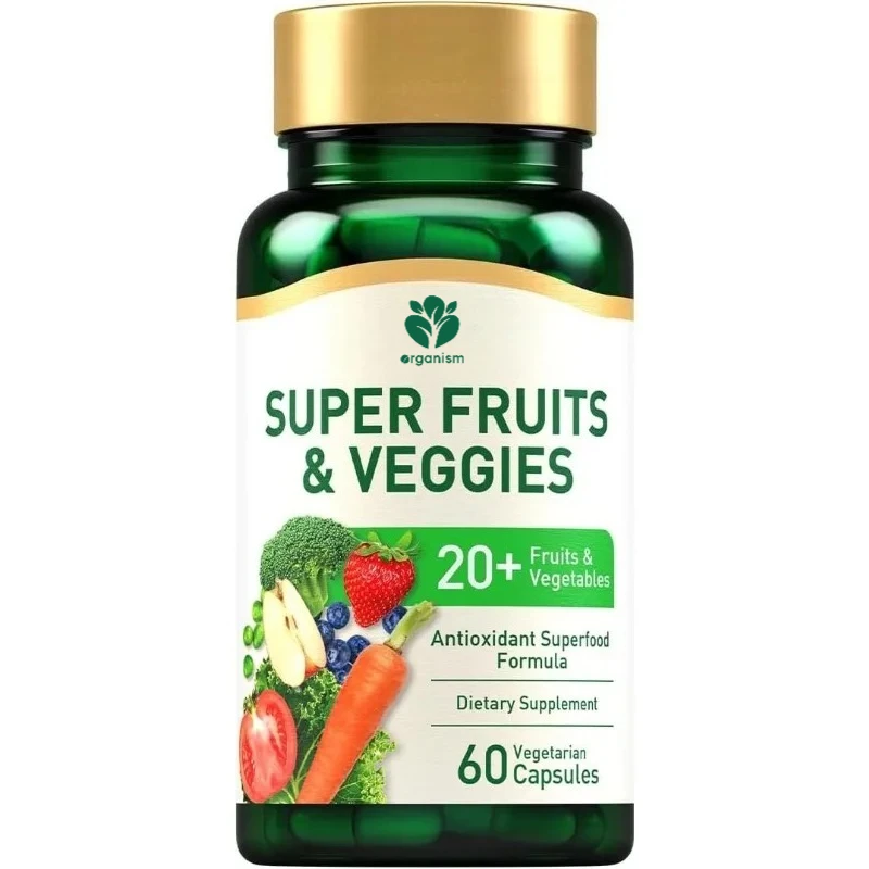 Fruit and vegetable supplements contain a mixture of prebiotics | Non GMO, gluten free vegetarian capsules