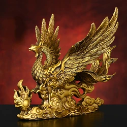 Full Copper Phoenix Ornament Living Room Housewarming Decorations Phoenix Auspicious Auspicious Decor