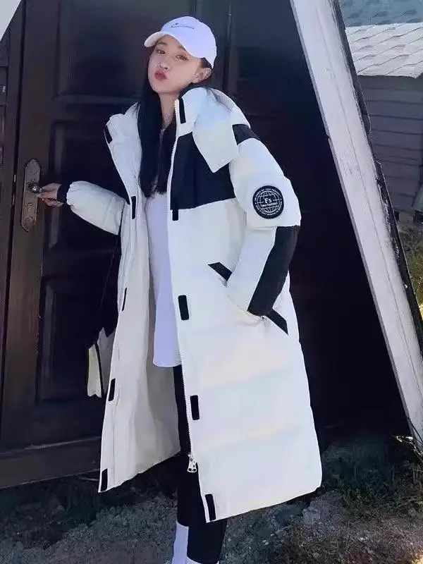 Lightweight Puffer Jaet Women's Knee-Length Overcoat Sli Faionable Mid-Length Bread Sle Cotton Coat Long Sve