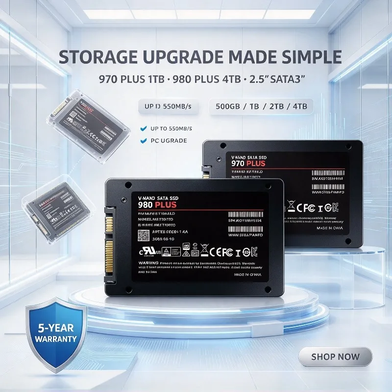 970/980 PLUS Internal HDD Solid State Disk 2.5 Inch SSD 500GB 1TB 2TB 4TB Hard Drive Sata3 For Laptop Microcomputer Desktop