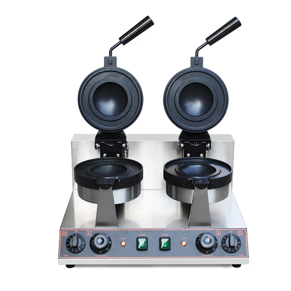 

XEOLEO Commercial Ice Cream Hamburger Waffle Machine Electric Double Head UFO Burger Maker Panini Press Sandwich Maker