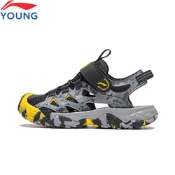 Li-Ning Kids Boys Girls Sports Style Sandals Leisure Shoes Child Beach Outdoor Cushion COOL SHELL Breathable Sneakers YKUU010