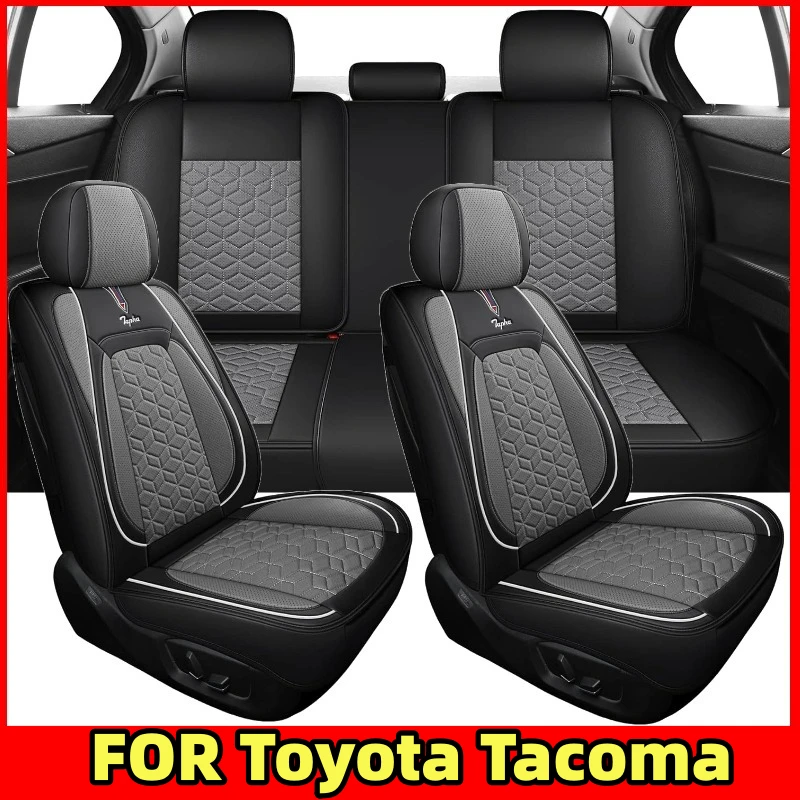 

Чехол на автомобильное сиденье Toyota Tacoma, высококачественный мягкий чехол из искусственной кожи, водонепроницаемый, износостойкий, полный набор из 5 мест