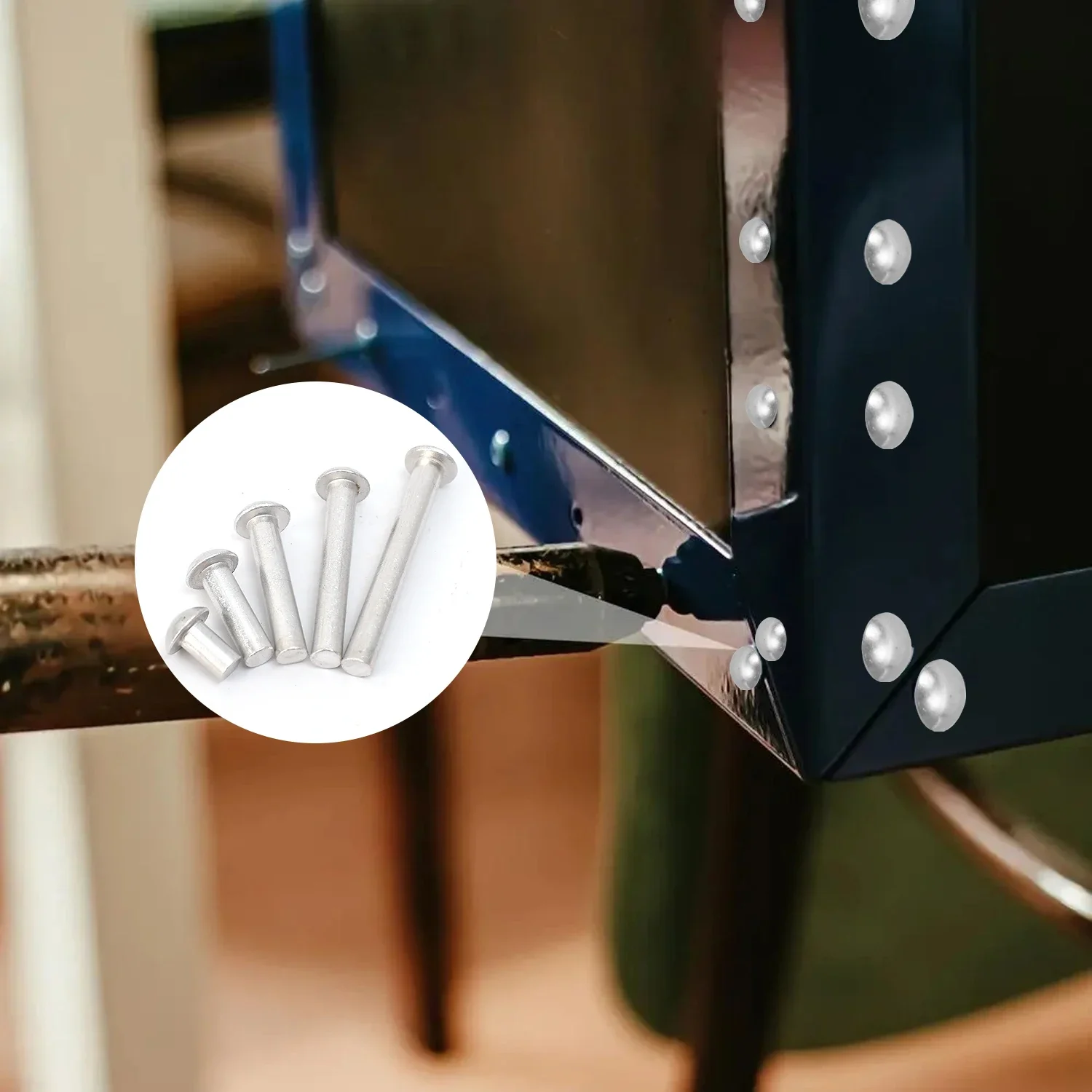 Aluminiumlegierung Halbrundkopfnieten Knock Type Percussive Hammer Drive Blechschraube für Reparaturwerkzeuge Zubehör