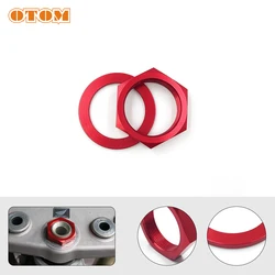 OTOM Steering Stem Top Yoke Nut M26*1.0 CNC Aluminum Motorcycle Directional Column Screw Kit For HONDA CRF CR125R CR250R CRF450X