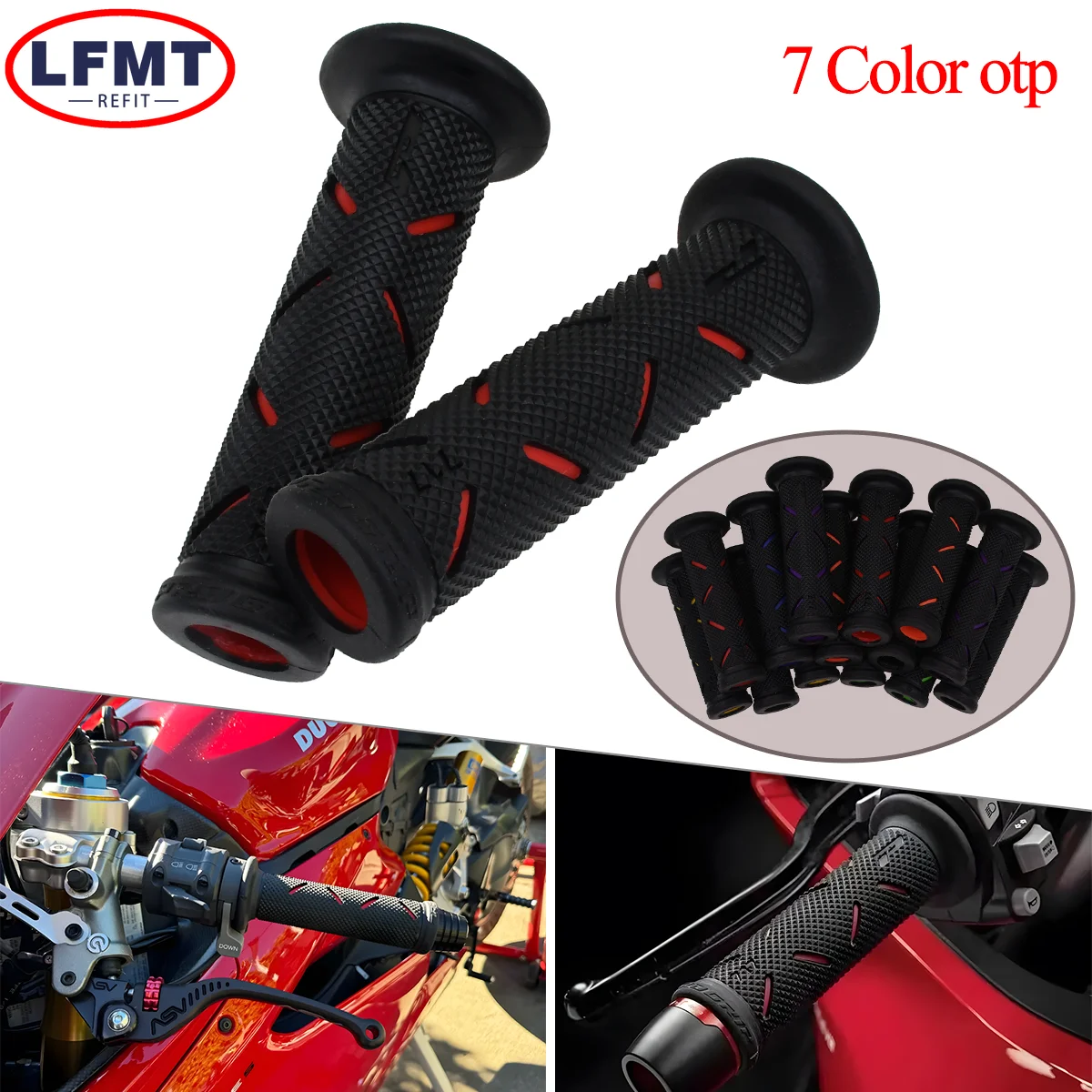 Puños de Manillar Universales para Motocicleta MOTO-GP de 22 mm para Ducati 848EVO 1098 1198 Panigale899 959 1199 1299 V4 S/R V2 Supersport950