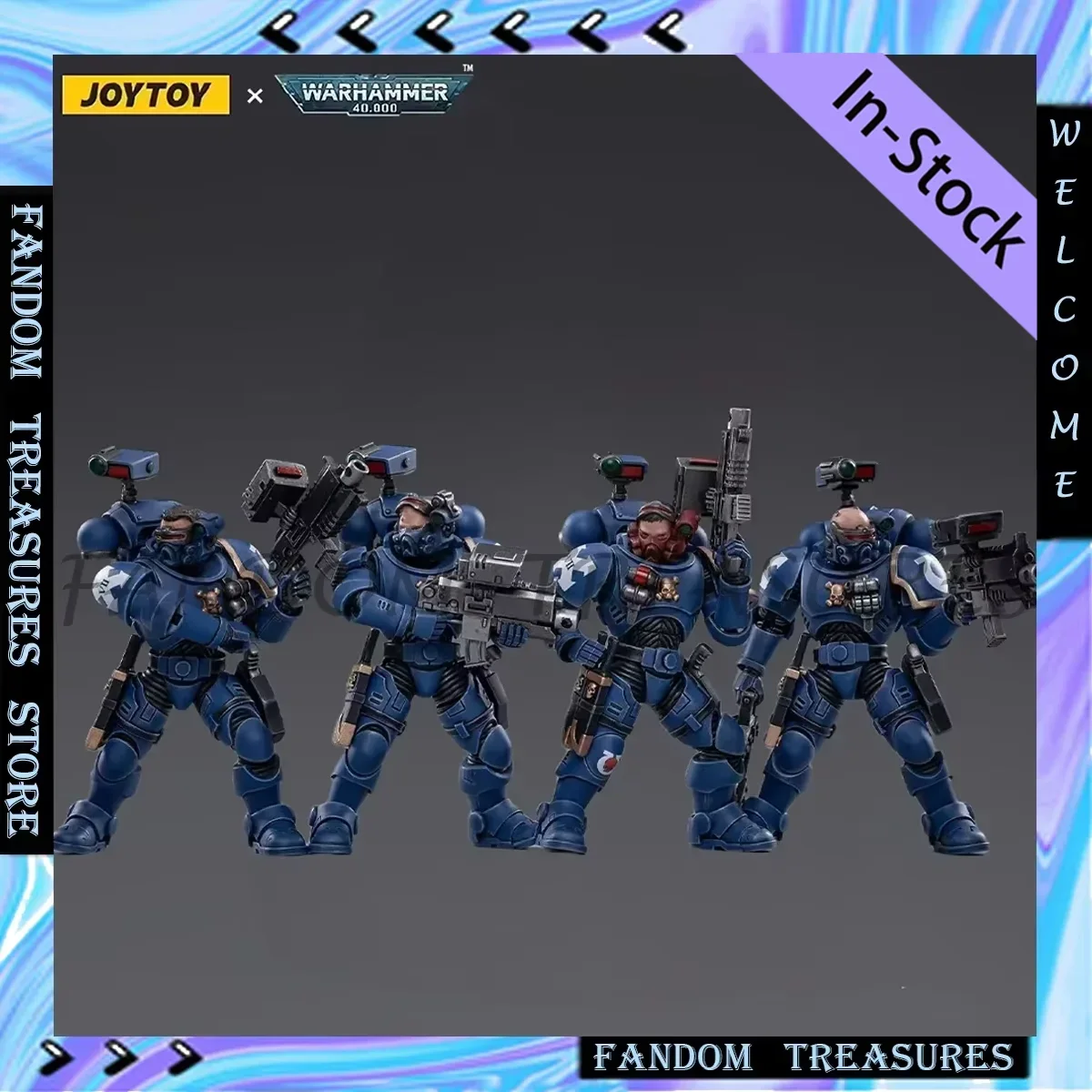 JOYTOY Warhammer 40k 1/18 Anime Figurine Ultramarines Infiltrators Incursors Action Figure 12cm Collectible Gk Model Toys Statue