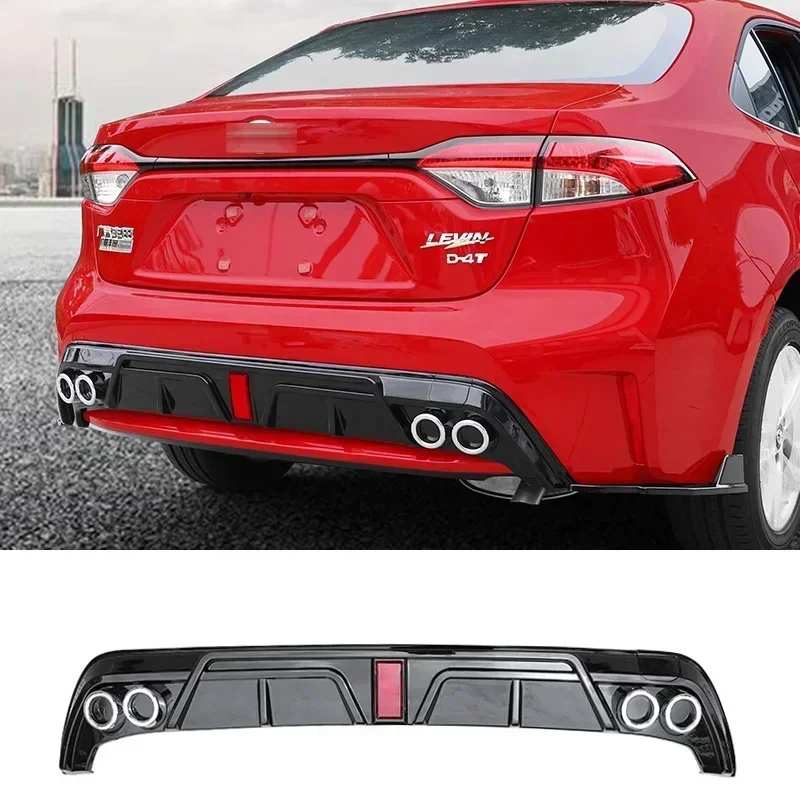 

New！ Carbon Paint Rear Diffuser for Toyota Corolla US Version 2019 Car Body Kit Lip Bumper Spoiler Plastic Splitter