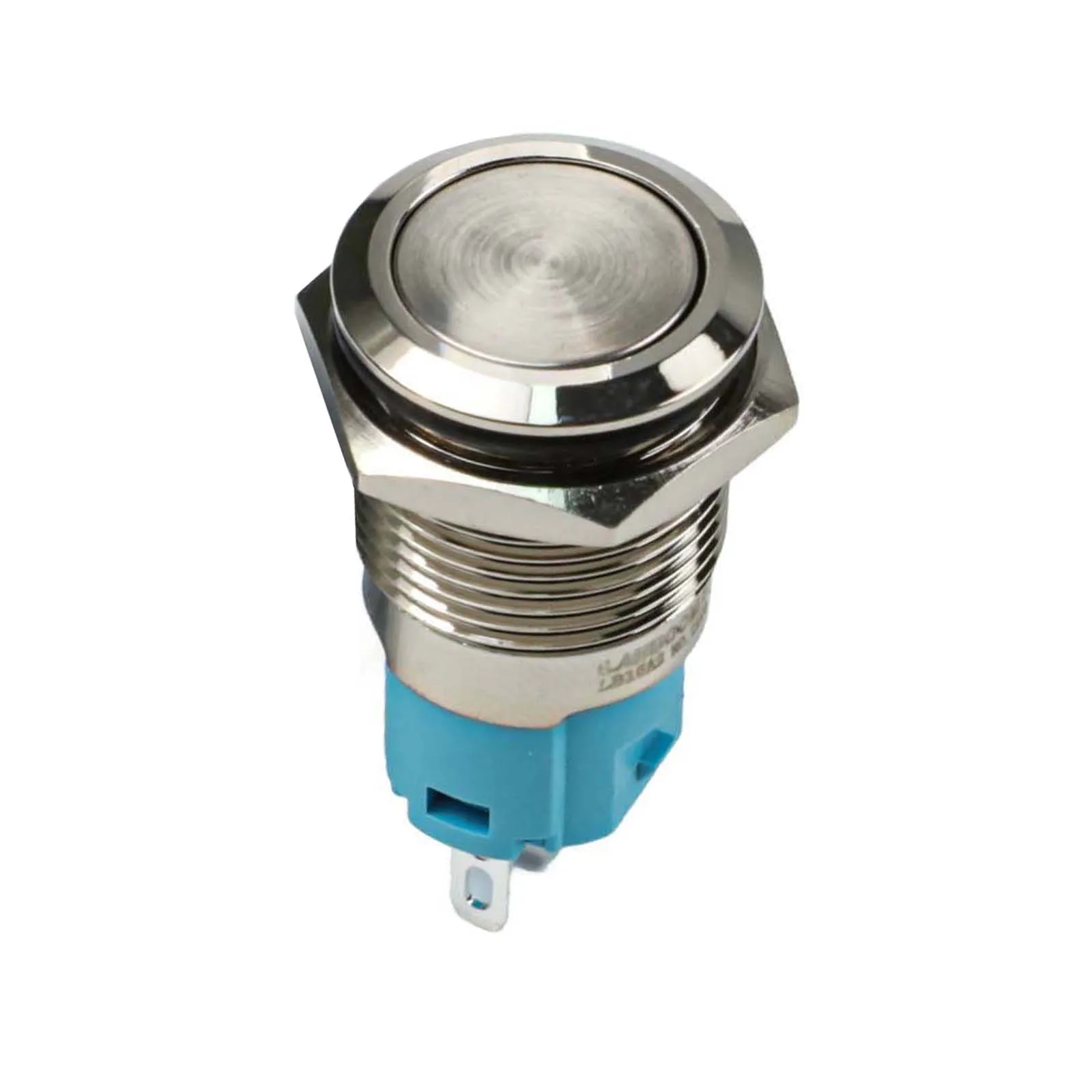 16MM Metal Button Waterproof And Rust-proof Inching Switch Self-locking Normally Open Silver Contacts 8 LB16A2 Self-locking