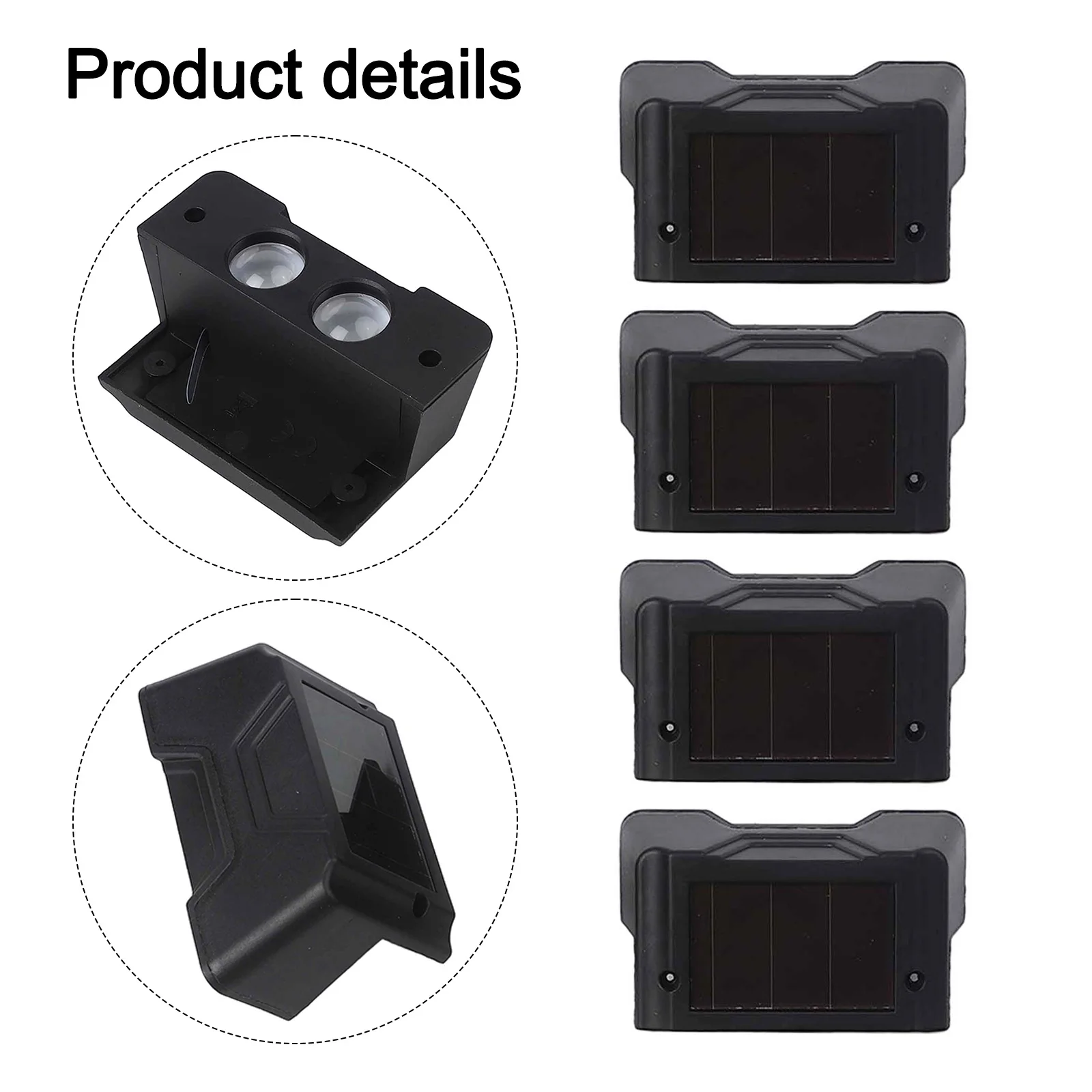 

Для заборов для садов IP65 Водонепроницаемые фонари Наружное освещение Садовое освещение 9*5*3,7 см Простая установка солнечных фонарей