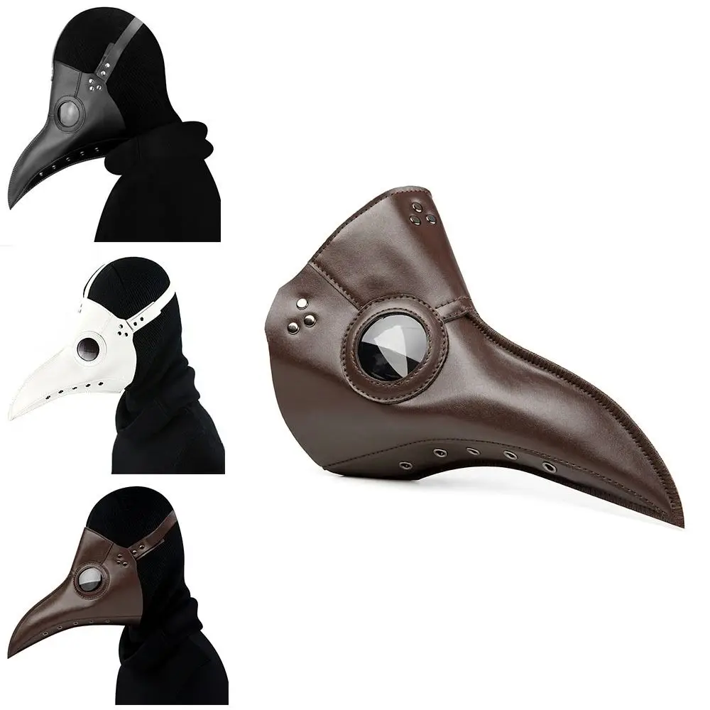 

Creative Long Nose Beak Steampunk Bird Mask Funny Cartoon Plague Doctor Mask Plastic Halloween Bird Mask Carnival