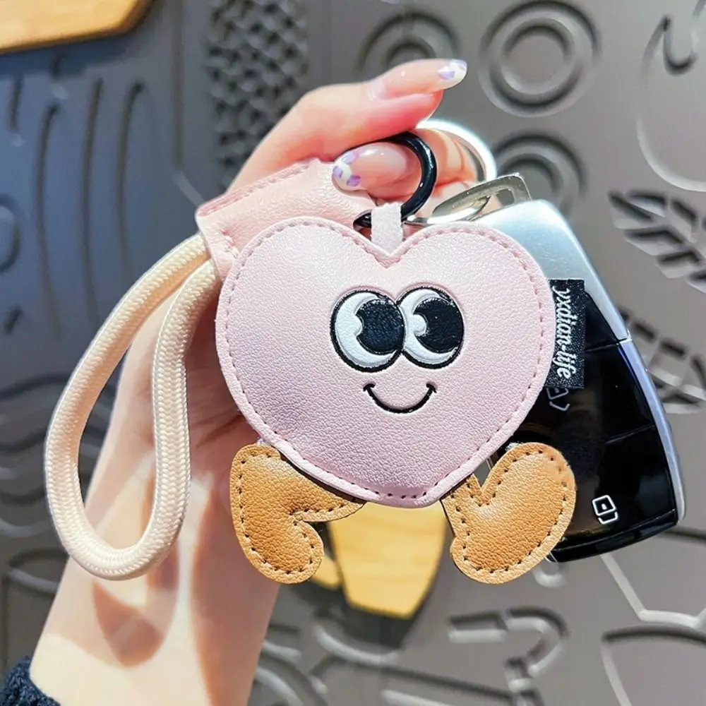 

Fashion Cute Cartoon Keychain Big Eyes Bag Hanging Heart Pendant Keychain Ornaments Funny Leather Flower Pendant Friends