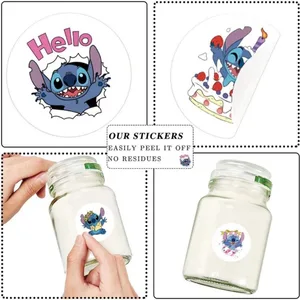 Kawaii Disney Point DIY -Aufkleber, Anime -Seal -Etikett, dekorative Cartoons, Süßigkeitenwalzen, Kinderspielzeug, Party, 500pcs 12 Hauptverkaufsminhine - №1