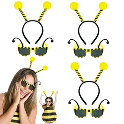 3Pcs/Set Cute Bee Ladybug Theme Headband Glasses Costume Decoration for Adult Kids Birthday Photo Props Wedding Party Favors