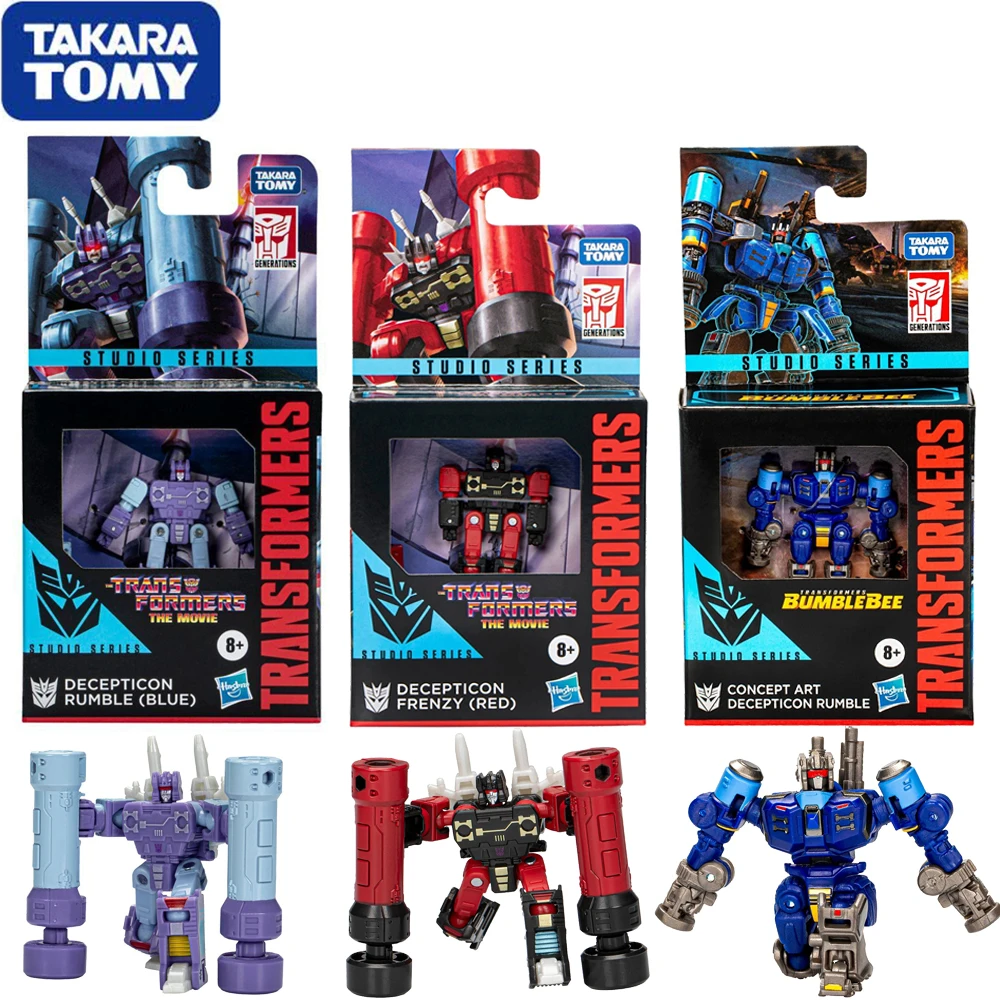 Original Takara Tomy Trasnformers Studio Serie Decepticon Rumble Frenzy Concept Art Rumble Core class Action Figures Model Toys