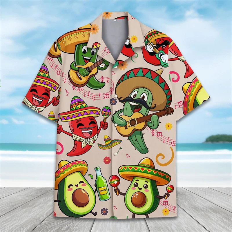 Hawaiian Men Shirt Animal parrot Graphic 3d Shirt For Men 2025 Summer Flower Print Hawaiian Shirts Beach Flower Men's Clothing