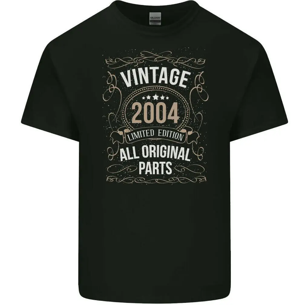 20th Birthday T-Shirt 2004 Mens Funny VINTAGE ALL ORIGINAL PARTS 20 Year Old Top