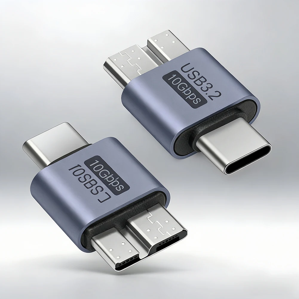 

Micro B to USB C Adapter, Micro B Male to USB C Male Data Adapter Short Adaptor for Computers, Laptops, External Hard Drives