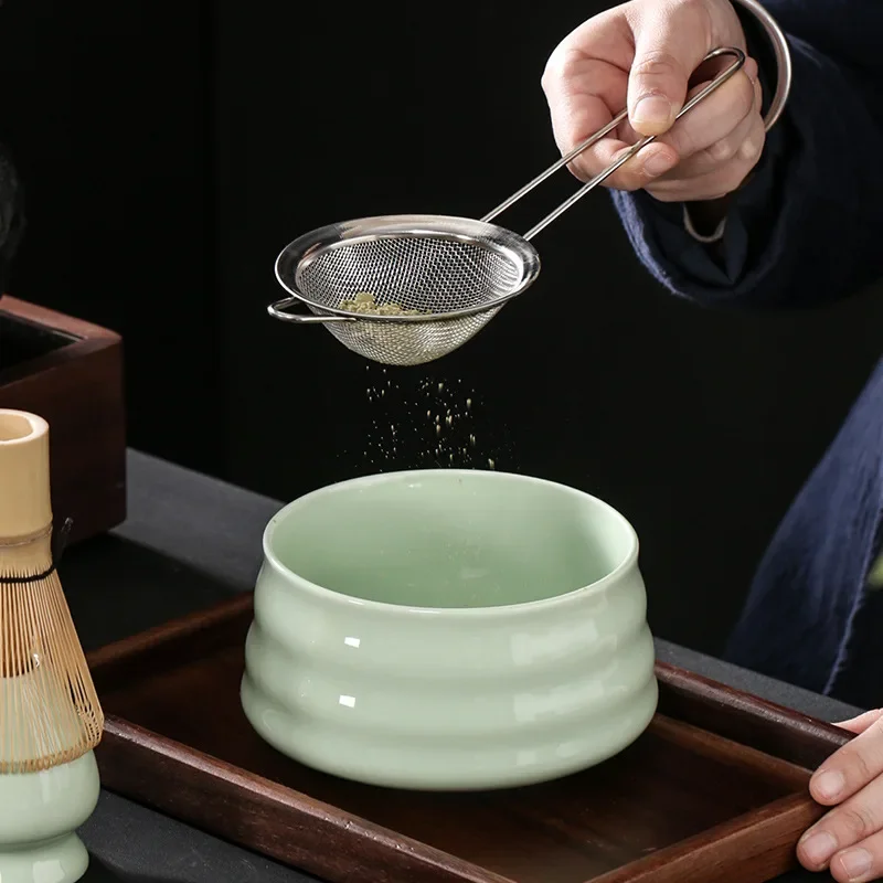 Imagem -04 - Conjunto Artesanal Casa Fácil Limpo Matcha Conjunto de Ferramentas de Chá Suporte Kit Tigela Batedor Colher Presente Cerimônia Tradicional Japonês Acessórios Peças