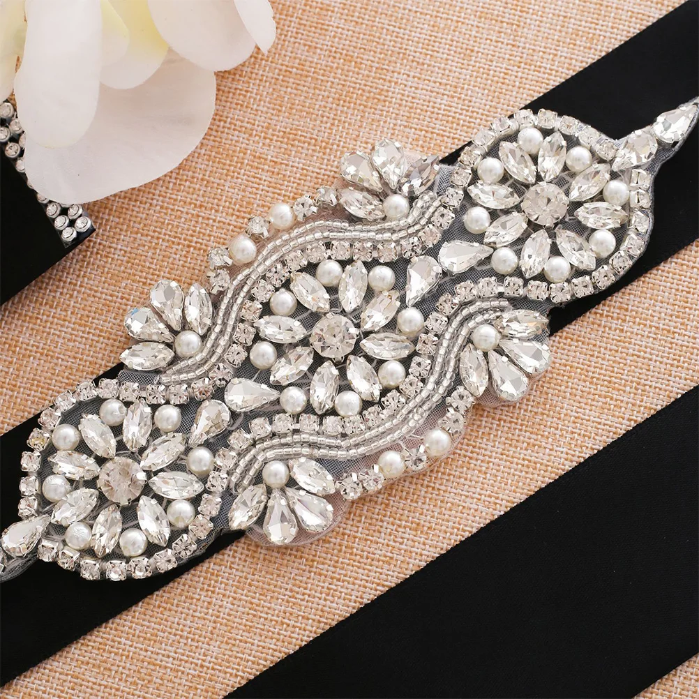 

Headband Pearl Bride Wedding Accessories Rhinestones Decorations Dress Belt Applique