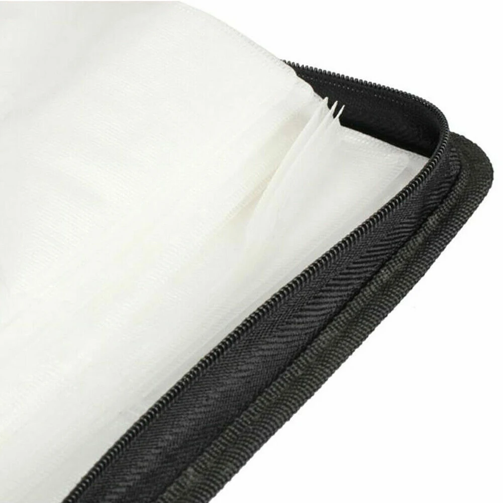 80 CD/DVD Disc Carry Case Handbag ith Zipper Double-side Album Storage Holder Portable Home Car CD DVD Organizer Box